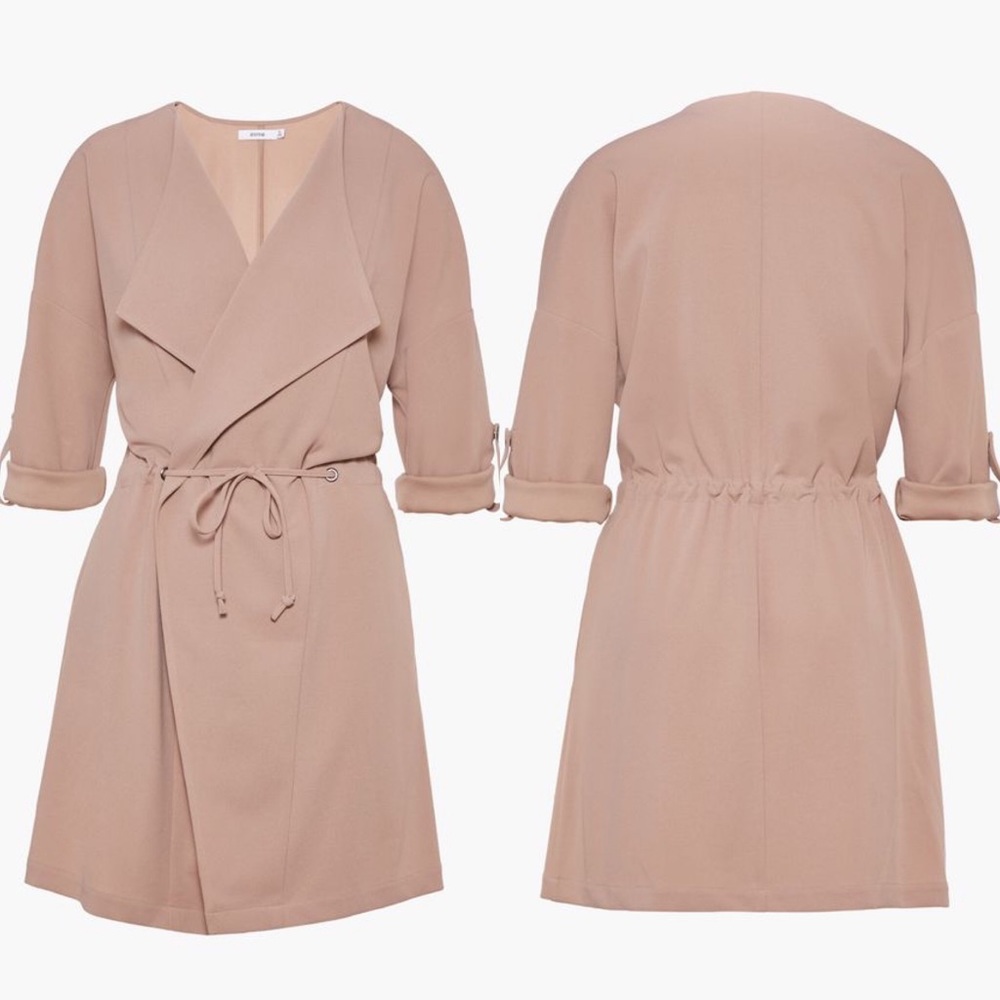 NWT BLUSH LIGHTWEIGHT LONG UTILITY JACKET W/BELT